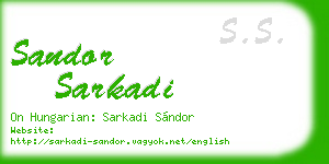 sandor sarkadi business card